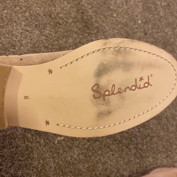 Splendid beaded beige ankle booties size 6 - Picture 3 of 6